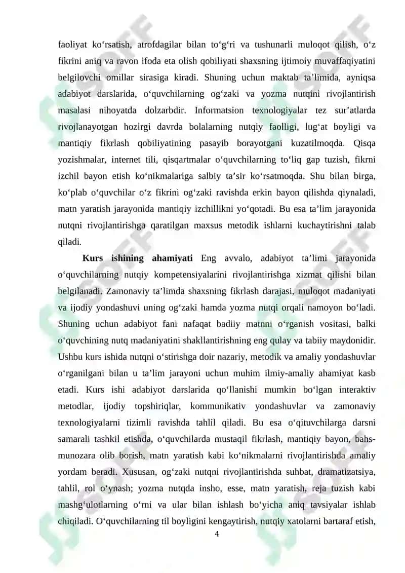 Adabiyot darslarida o‘quvchilarning yozma va og‘zaki nutqini o‘stirish usullari 4