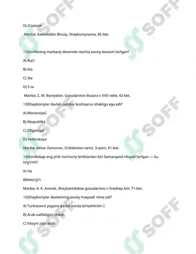 Shayboniylar davrida xonlik instituti va ma'muriy tuzilishi 4