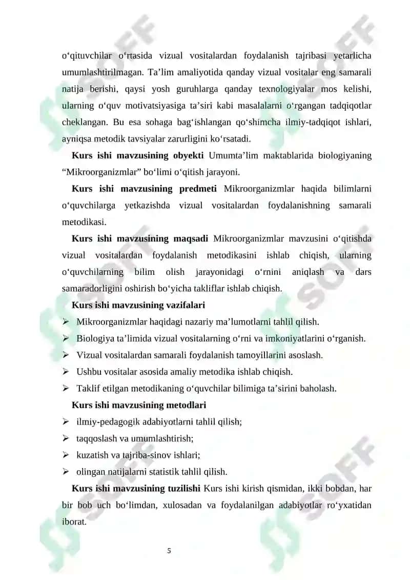 Mikroorganizmlar haqida bilimlarni o‘quvchilarga yetkazishda vizual vositalardan foydalanish metodikasi 4