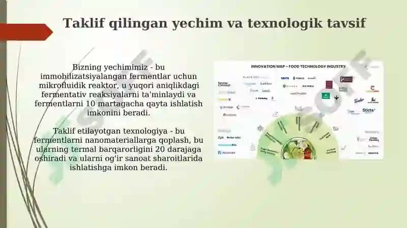 Enzimlar oziq-ovqat sanoatida yangi texnologiyalar 4