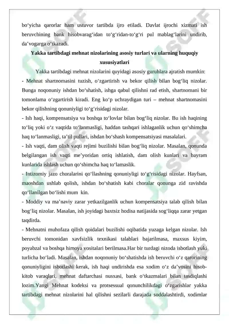 Yakka tartibdagi mehnat nizolari bo‘yicha qarorlarni ijro etilish tartibi 4