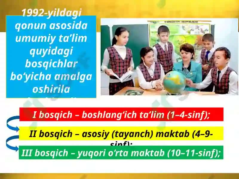 Umumiy va o‘rta maxsus ta’lim tizimi 4