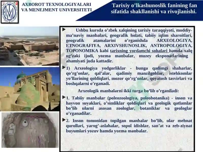 Tarixiy o‘lkashunoslik fanining shakllanishi va rivojlanishi tarixidan 4