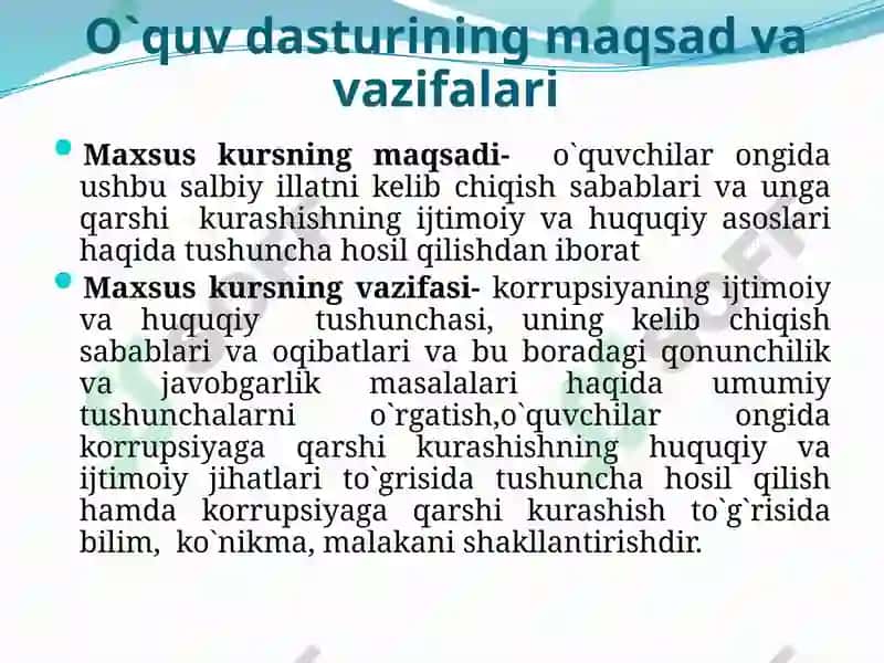 Korrupsiyaga qarshi kurash mexanizmlari 4