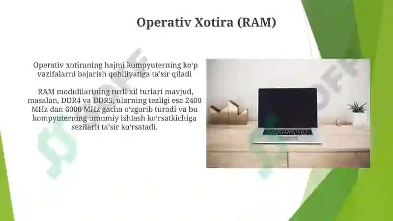 Shaxsiy kompyuterlar tizimili blokining asosiy tashkil etuvchilari 4