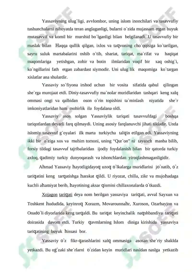Ahmad Yassaviy Devoni hikmat 4