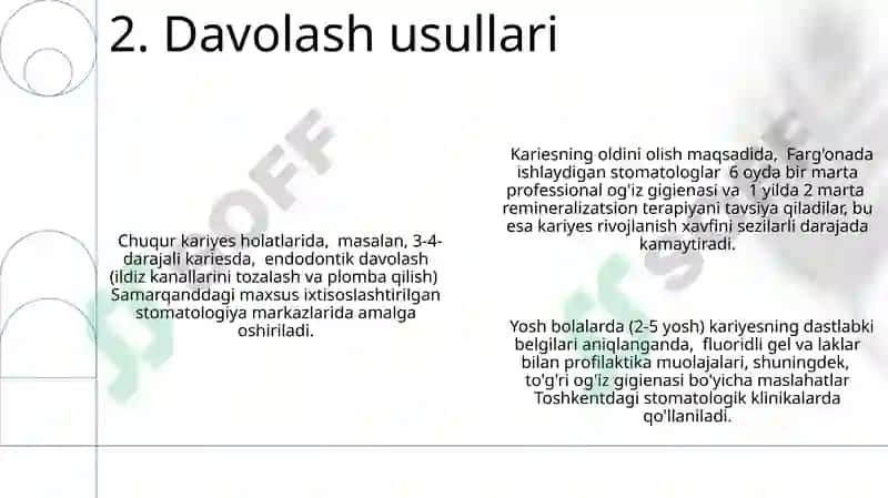 Karies kovaklarning tasnifi 4