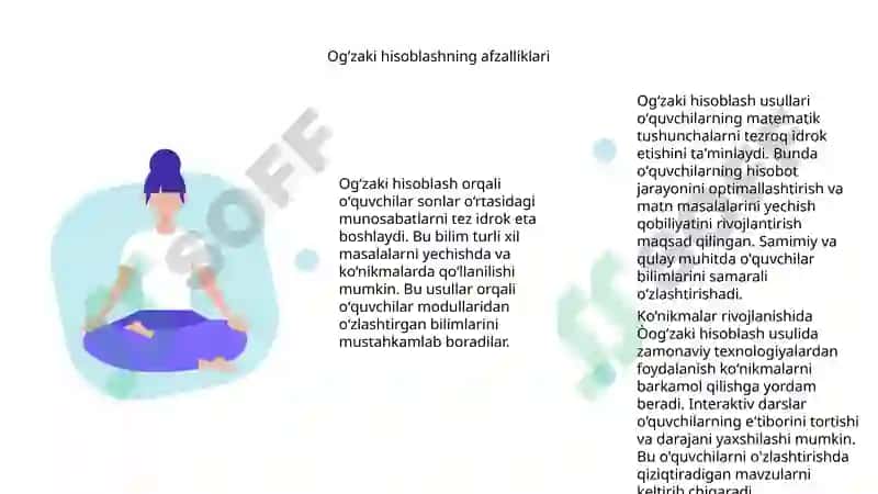 Matematikaga ixtisoslashtirilgan boshlangʻich sinflarda oʻqitishda ogʻzaki hisoblash usullari 4