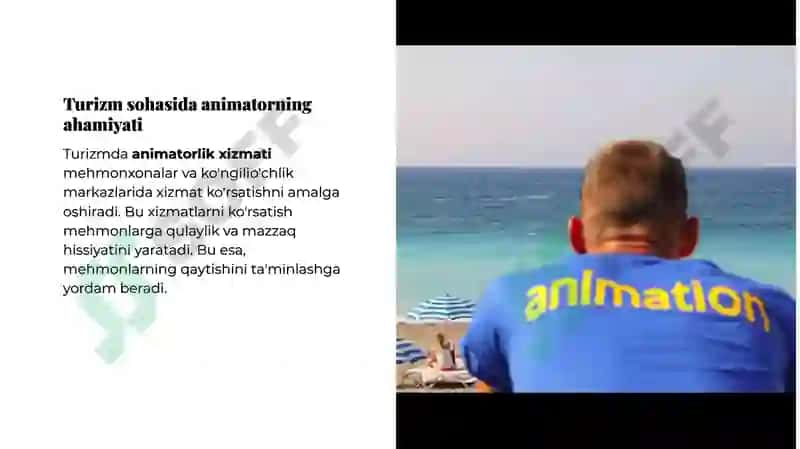 Turizmda animatorlik xizmati tushunchasi 4