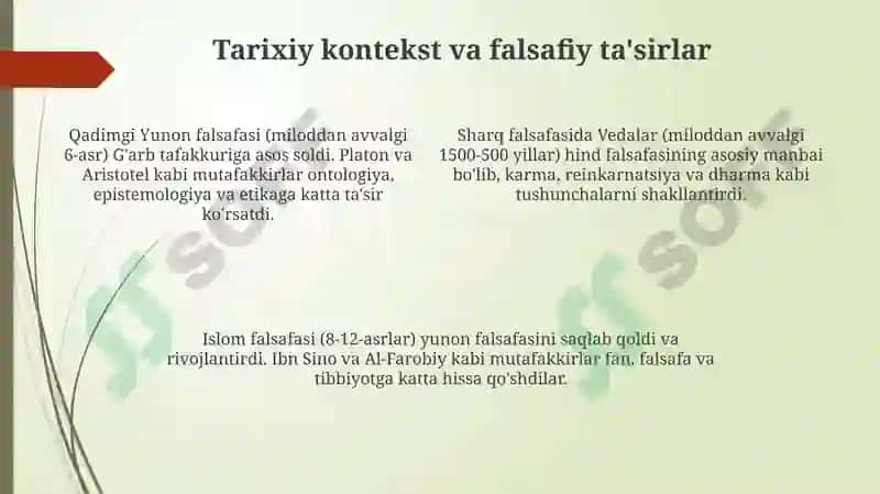 Sharq va G'arb Falsafiy Tafakkurida Mohiyat Ta'riflari 4