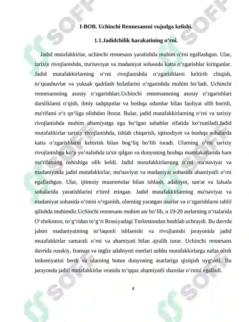 Uchinchi Rennesans yaratishda jadid mutafakkirlarini o‘rni 4