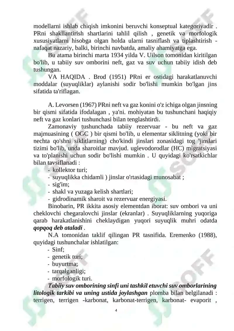 Neft va gaz geologiyasi KURS LOYIHASI 4