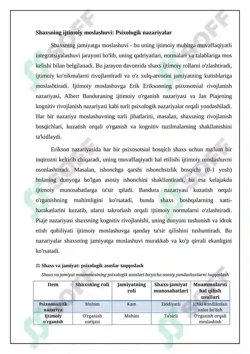 Psixologiyada shaxs va jamiyat muammosi 4