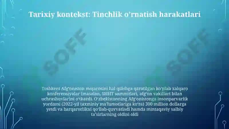 O‘zbekistonning Markaziy Osiyoda tinchlik va barqarorlikni ta’minlashdagi 4