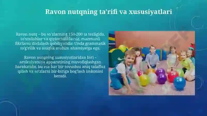 Maktabgacha yosh davrida ravon nutqni rivojlantirish 4
