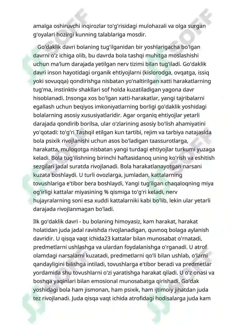 Chaqaloqlik va go‘daklik davri rivojlanishining psixologik xususiyatlari 4