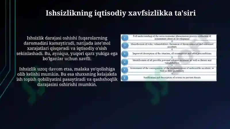 SHaxs iqtisodiy xavfsizligiga ta’sir etuvchi tahdidlar va ularni bartaraf etish yo‘llari 4