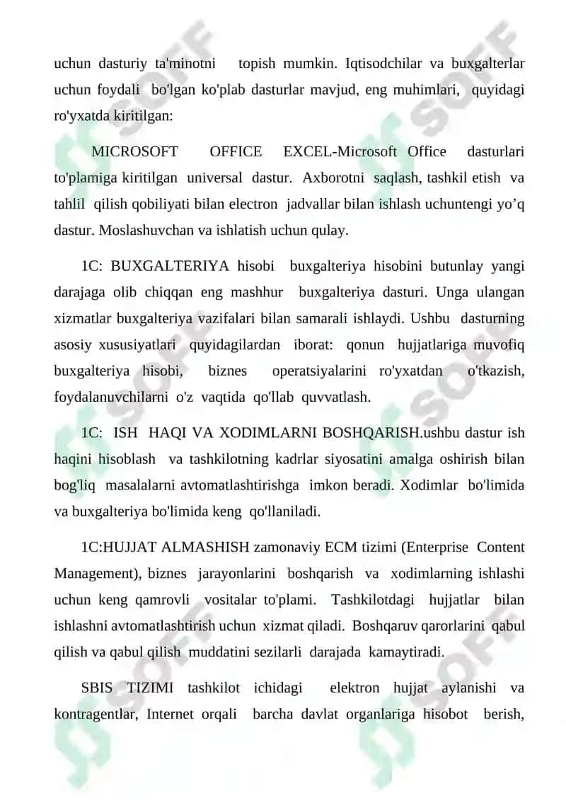 Iqtisodiyotda qo`llaniladigan amaliy dasturiy mahsulotlar 4