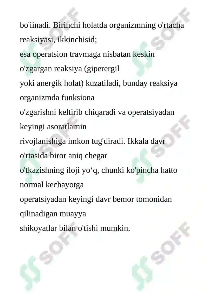 Operatsiyadan song bemorlarni davolash va kuzatish 4
