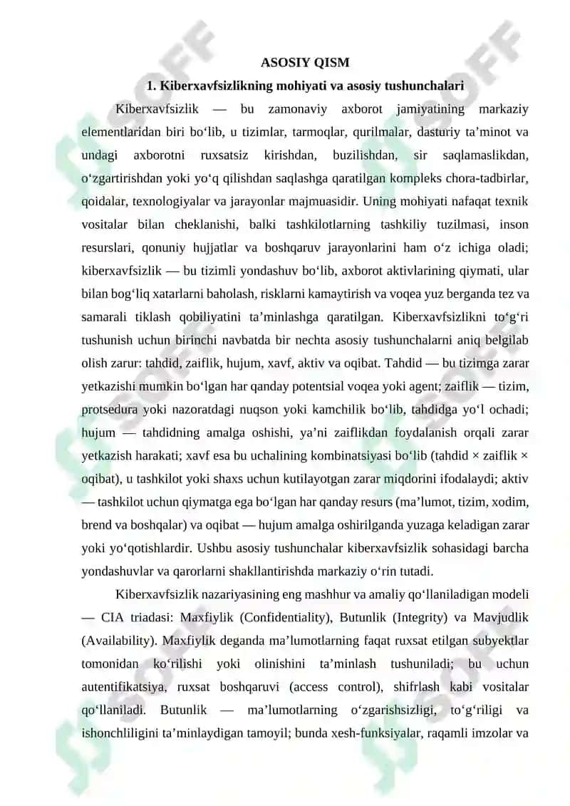 Kiberxavfsizlikning fundamental tushunchalari va zamonaviy klassifikatsiyasi 4