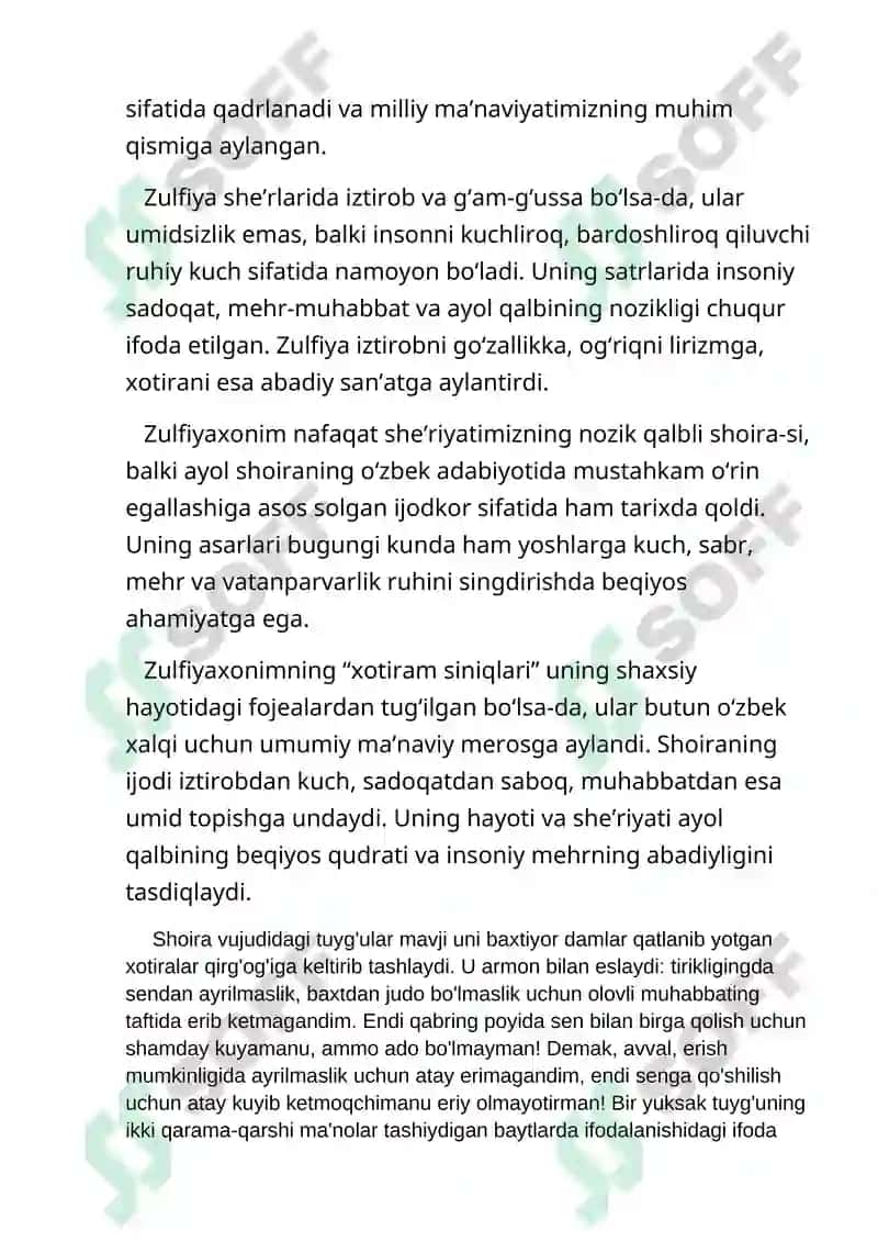Zulfiyakhonimning Xotiram Siniqlar 4