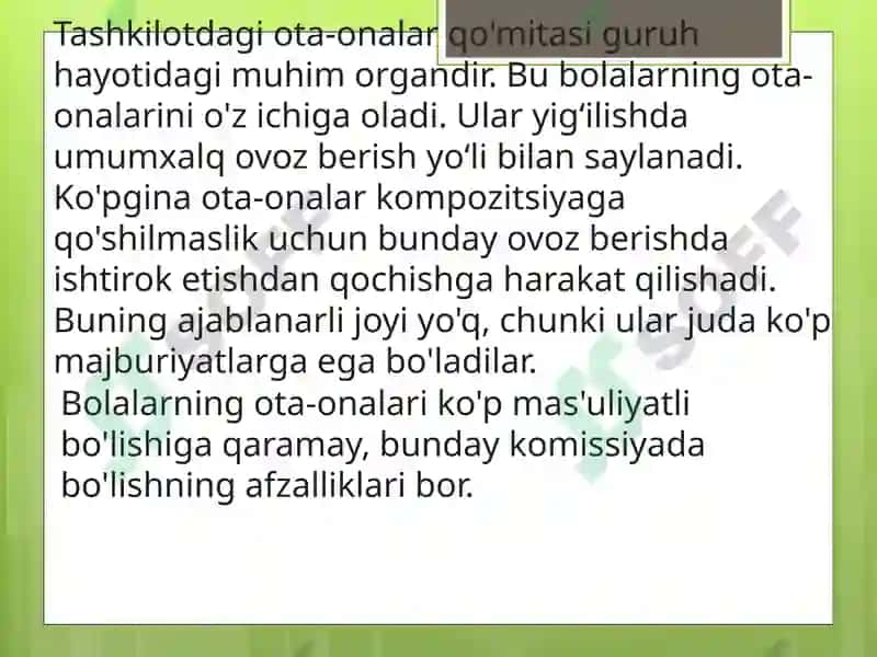 Maktabgacha ta’lim tashkilotlarida ota-onalar qo’mitasi faoliyatining mazmuni 4