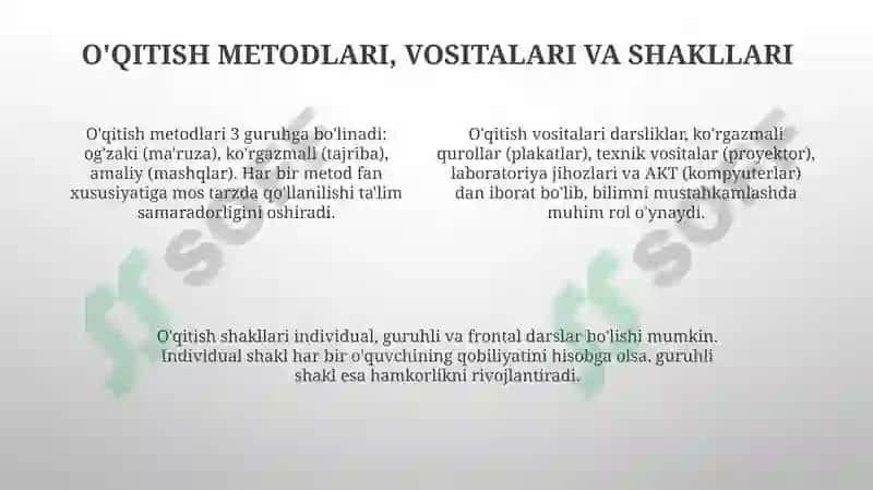 Tabiatshunoslik fanlarini o'qitishning didaktik prinsiplari 4