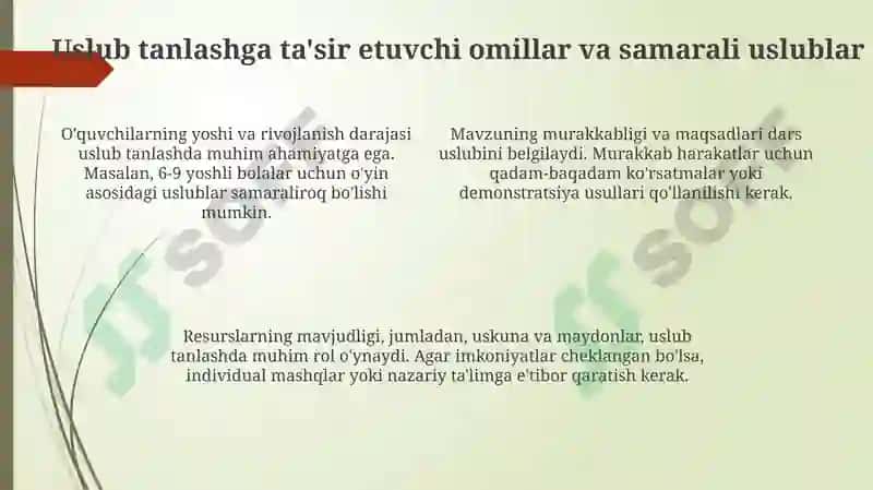Jismoniy tarbiya darslarda qo'llaniladigan o'qitish metodlari 4