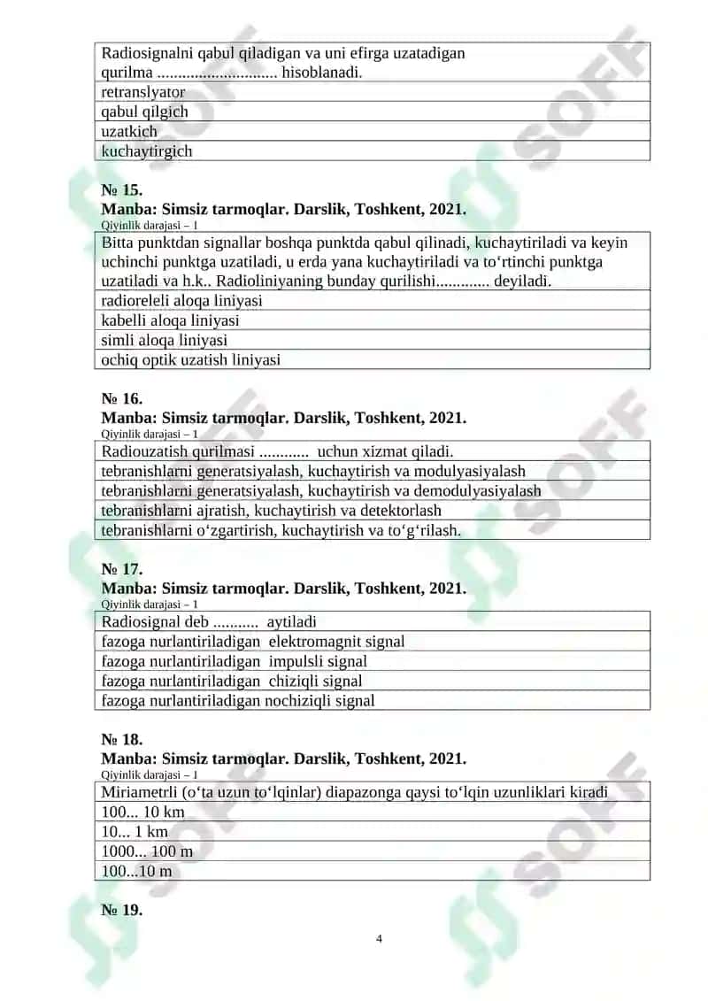 Simsiz tarmoqlar 4