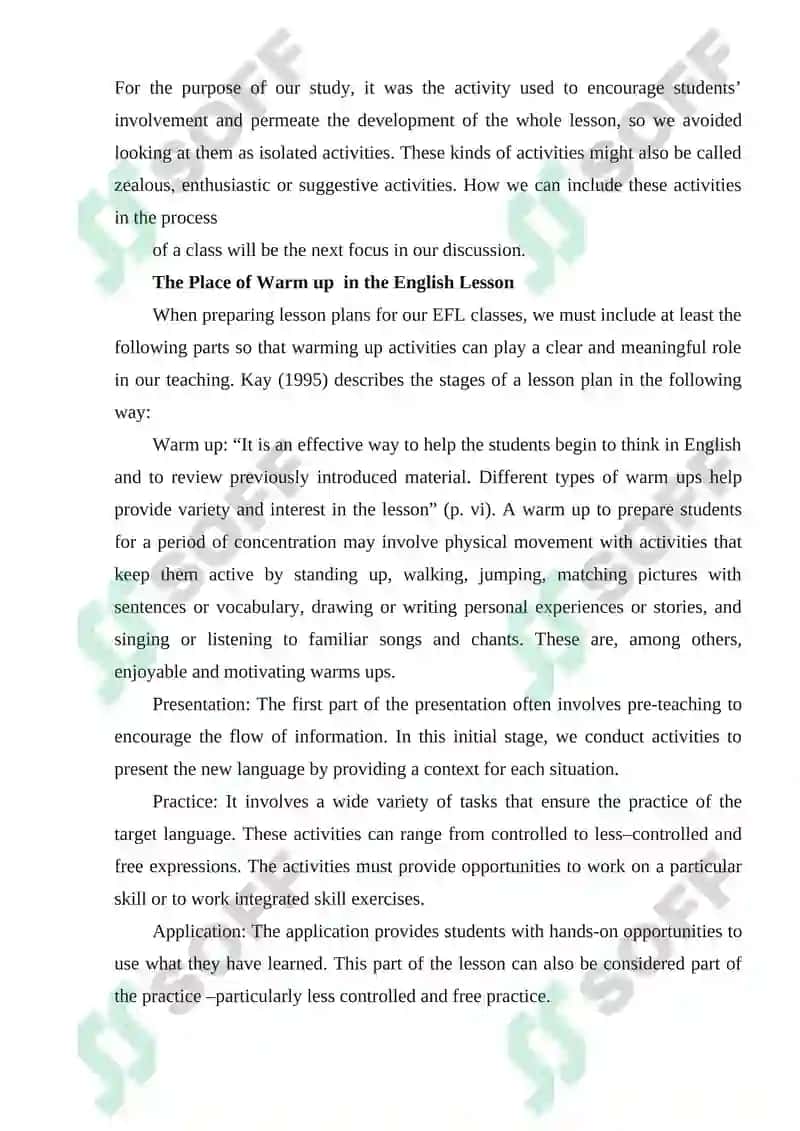 The Role of Warm-Up Activities in English Classes 4