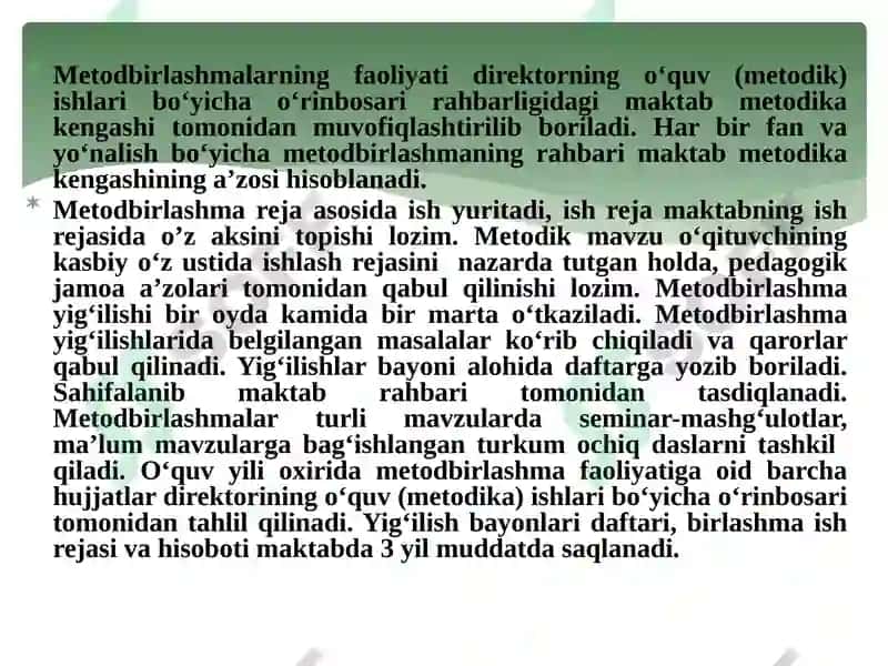 UOTMda metod birlashmalar faoliyatini tashkil etish 4