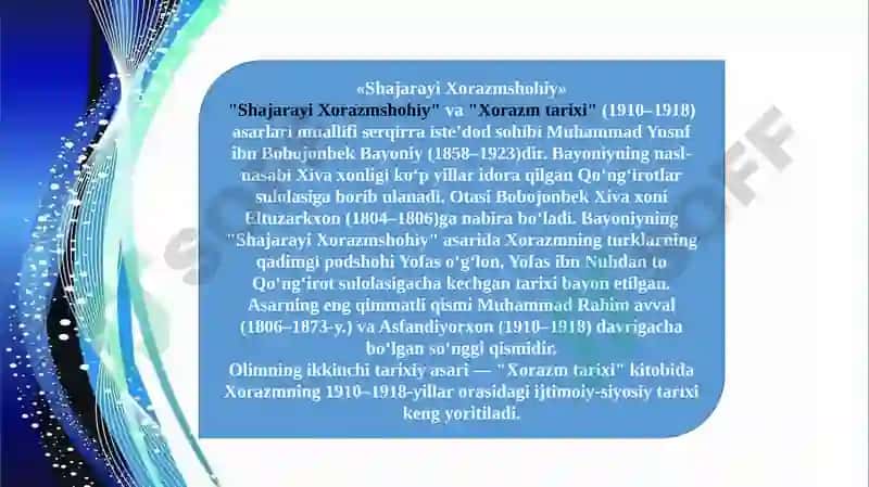 Hasanova Sarvaraning Manbashunoslik va tarix shunoslik fanidan tayyorlagan taqdimoti 4