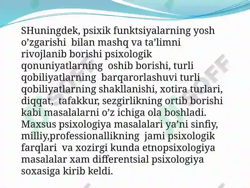 Differensial psixologiyaning vazifalari va tadqiqot metodlari. 4