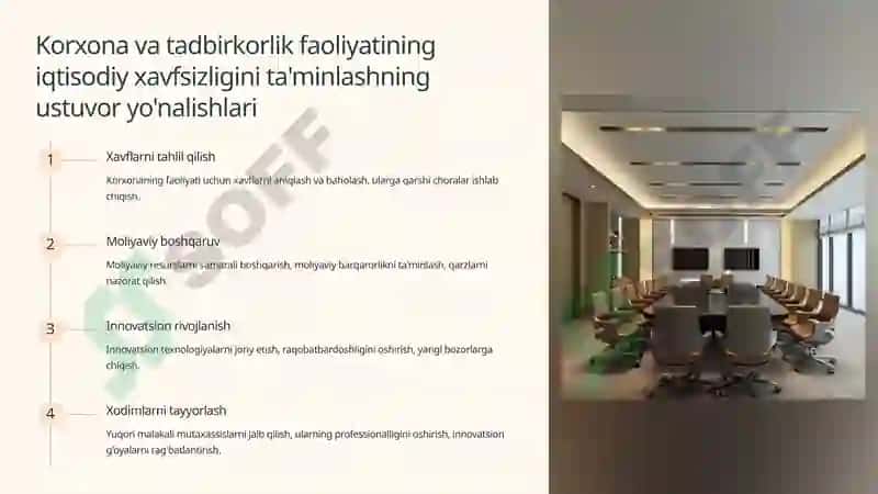 Korxona va tadbirkorlik faoliyatining iqtisodiy xavfsizligi 4