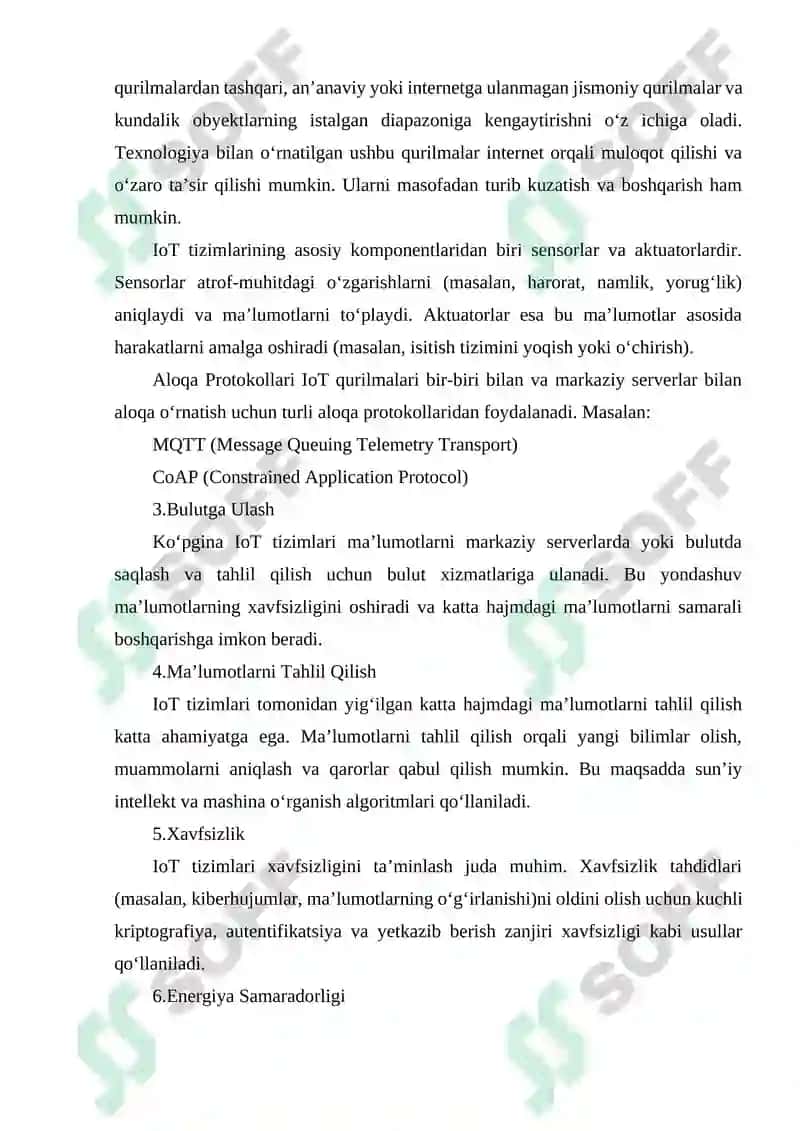 IOT ASOSIDAGI UY QURILMALARINING ISHLASH PRINSIPI (SENSOR, AKTUATOR, GATESHVAY). 4