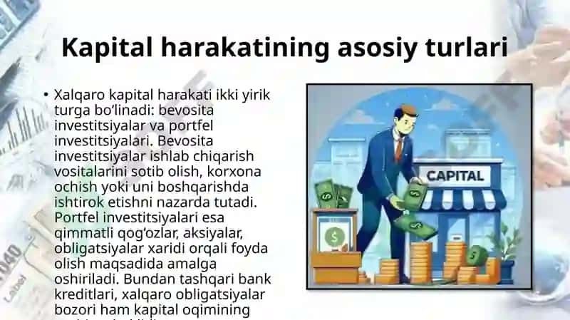 Xalqaro kapital harakati va investisiyalarga oid nazarya 4