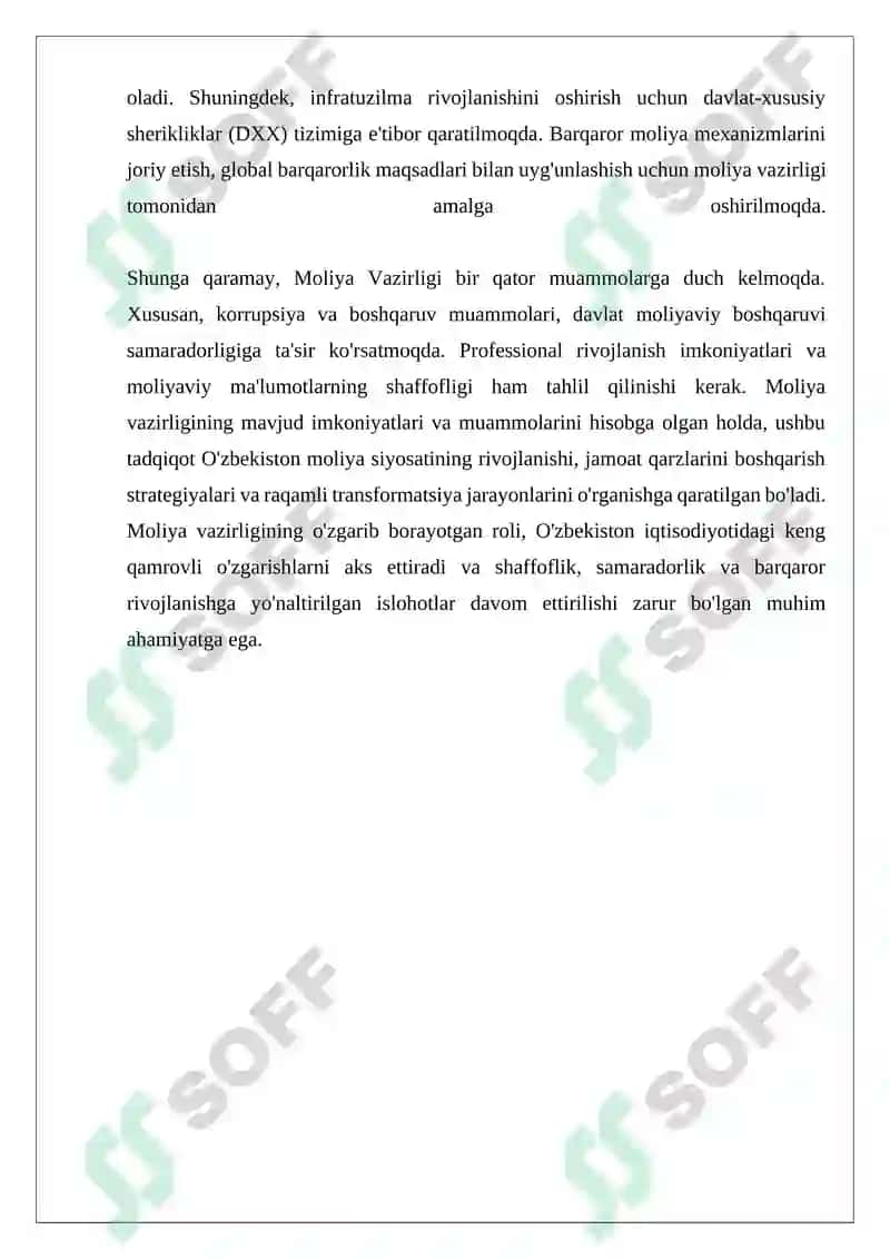 O'zbekiston Respublikasi Moliya Vazirligi Strategiya boshqaruv 4