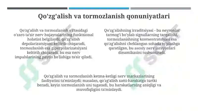Oliy nerv faoliyatining asosiy qonuniyatlari 4