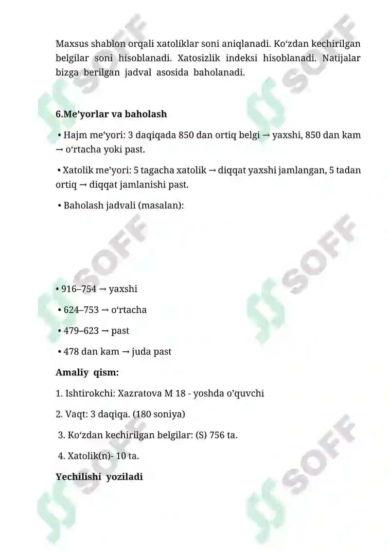 Bourdon testi (Korrektura testi) 4