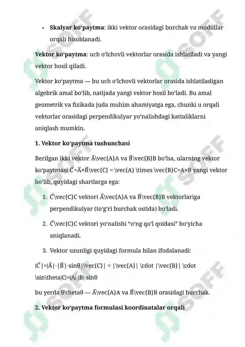 Vektorlar haqida tushuncha 4
