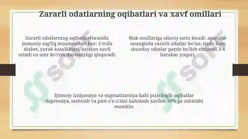 Zararli odatlardan saqlanish va oldini olish usullari 4