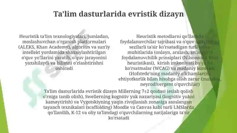 Heuristik ta'lim texnologiyalari asosida o'qitish 4