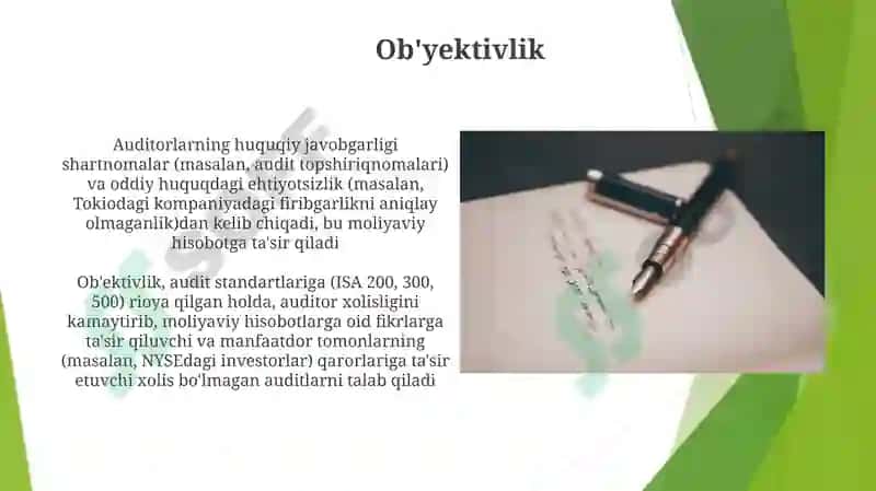 Auditorlik professional etikasi va auditorning huquqiy javobgarligi 4