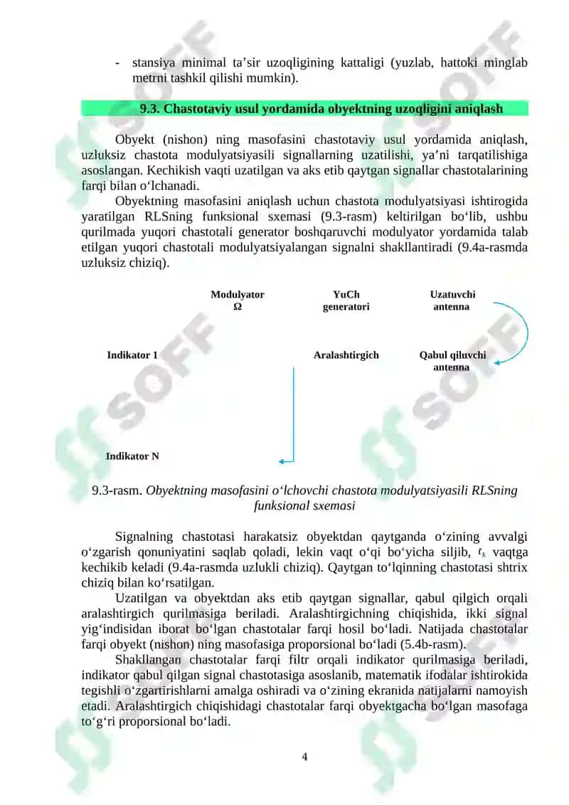 OBYEKTGACHA BO‘LGAN MASOFASINI RADIOLOKATSION O‘LCHASH USULLARI 4