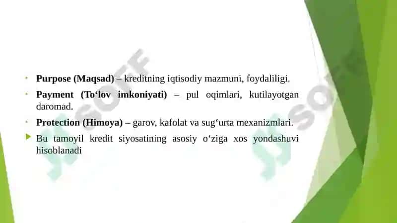 Kreditga layoqatlilikni baxolashda tijorat banklarining kredit siyosatining oʻziga xos jihatlari 4