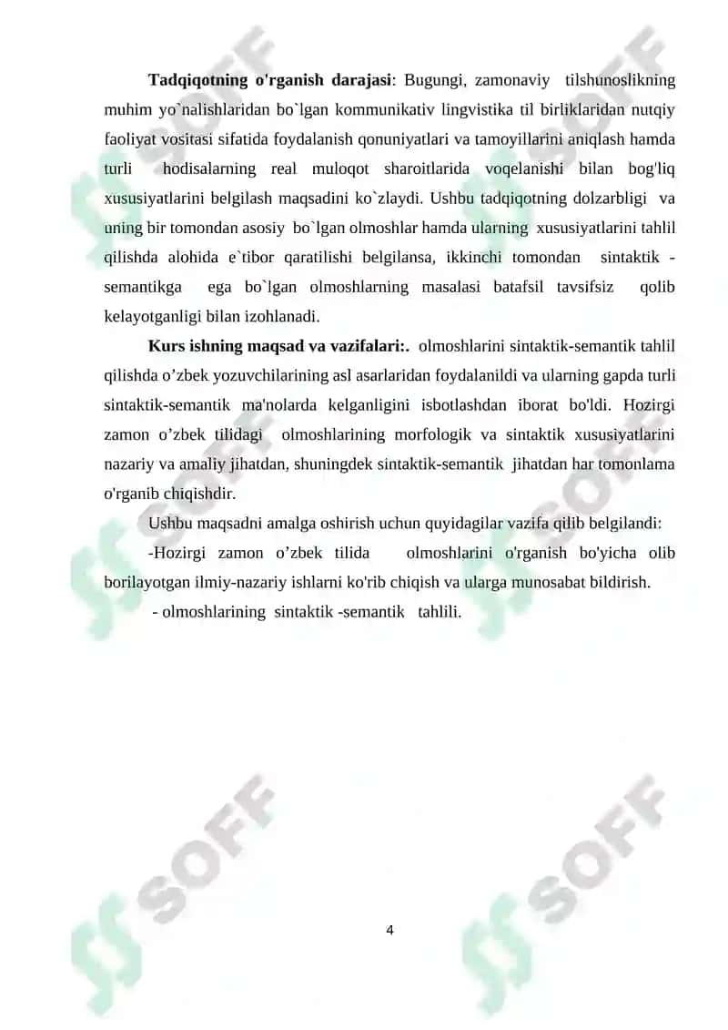 OLMOSHNING MORFOLOGIK   BELGI VA XUSUSIYATLARI (O‘TKIR HOSHIMOV ASARLARI MISOLIDA 4