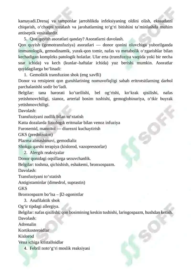 Umumiy Xirurgiya V 3 kurs V smest oraliq savollarga tòlliq javoblar 4