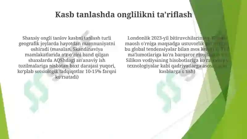 Kasb tanlashda onglilik va mustaqillik 4