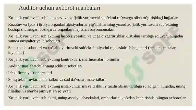 AUDITORLIK TEKSHIRUVINI REJALASHTIRISH 4