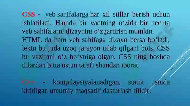 Zamonaviy dasturlash texnologiyalari 4